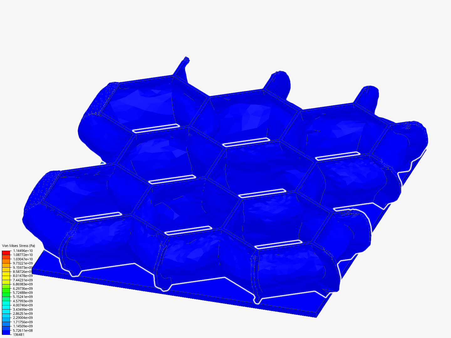 honeycomb core_uniaxial compression - 2 image