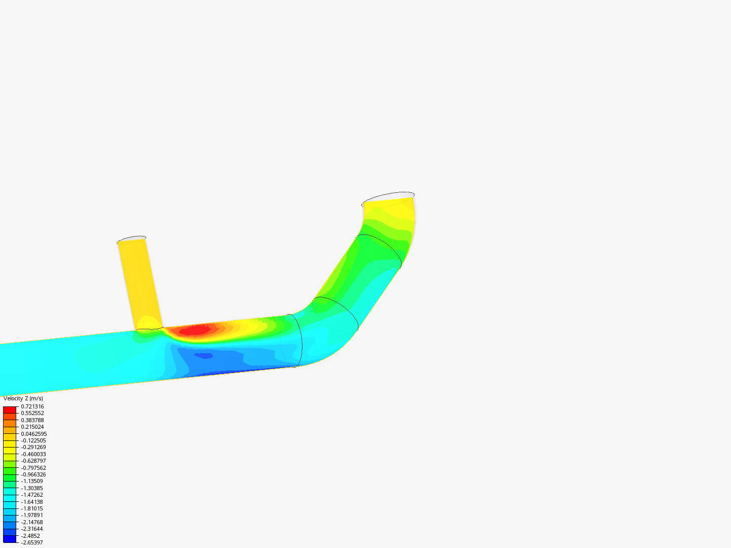 Pipe junction flow image