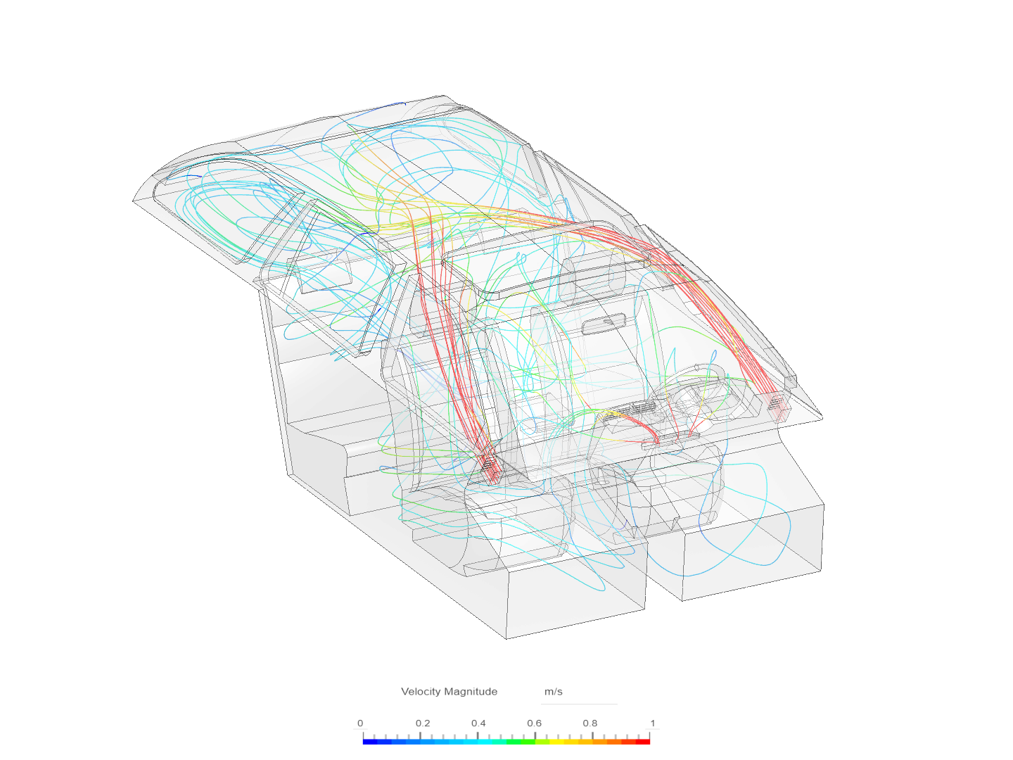 CFD Simulation of Airflow inside a Car Cabin - Copy image