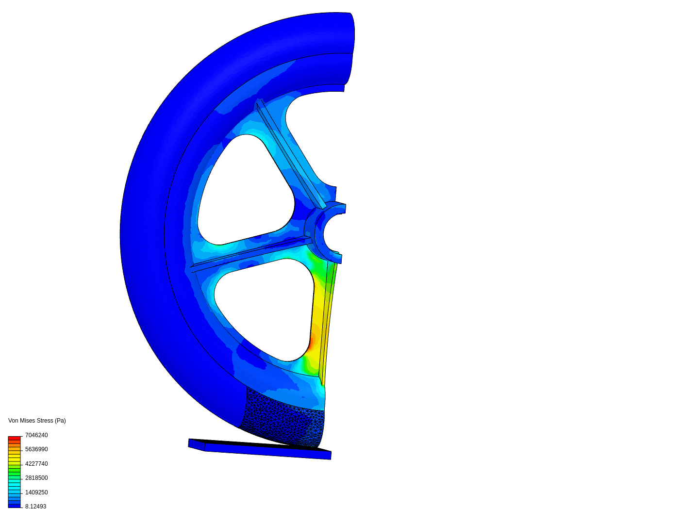 Tutorial: Nonlinear Analysis of a Wheel image