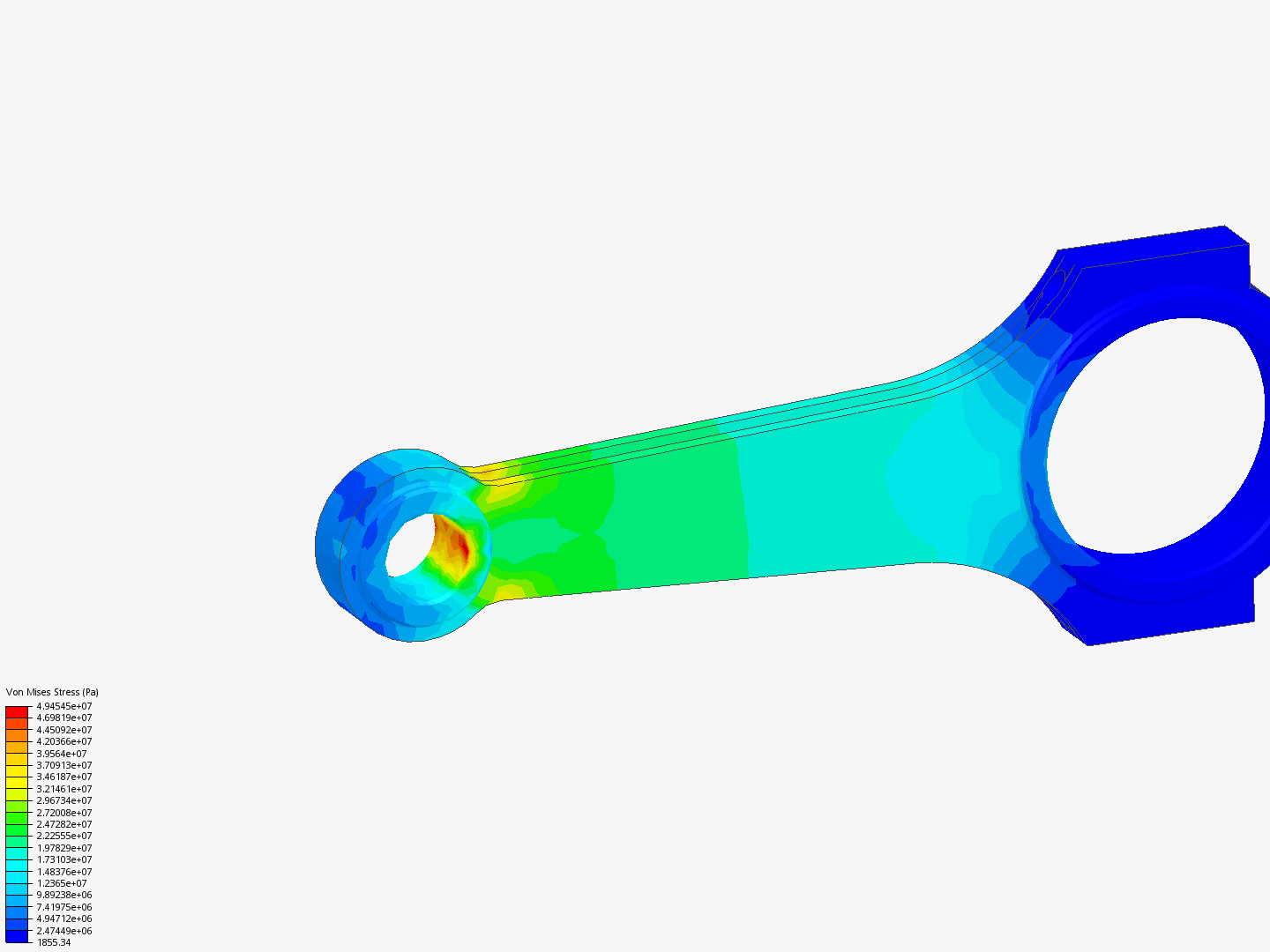 Connecting rod stress analysis image