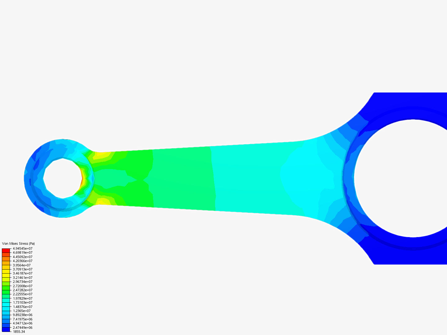 Connecting rod stress analysis image