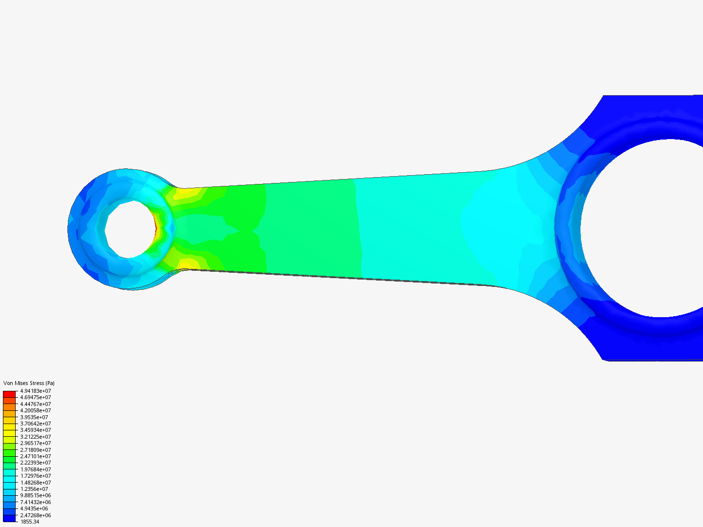 Connecting rod stress analysis image