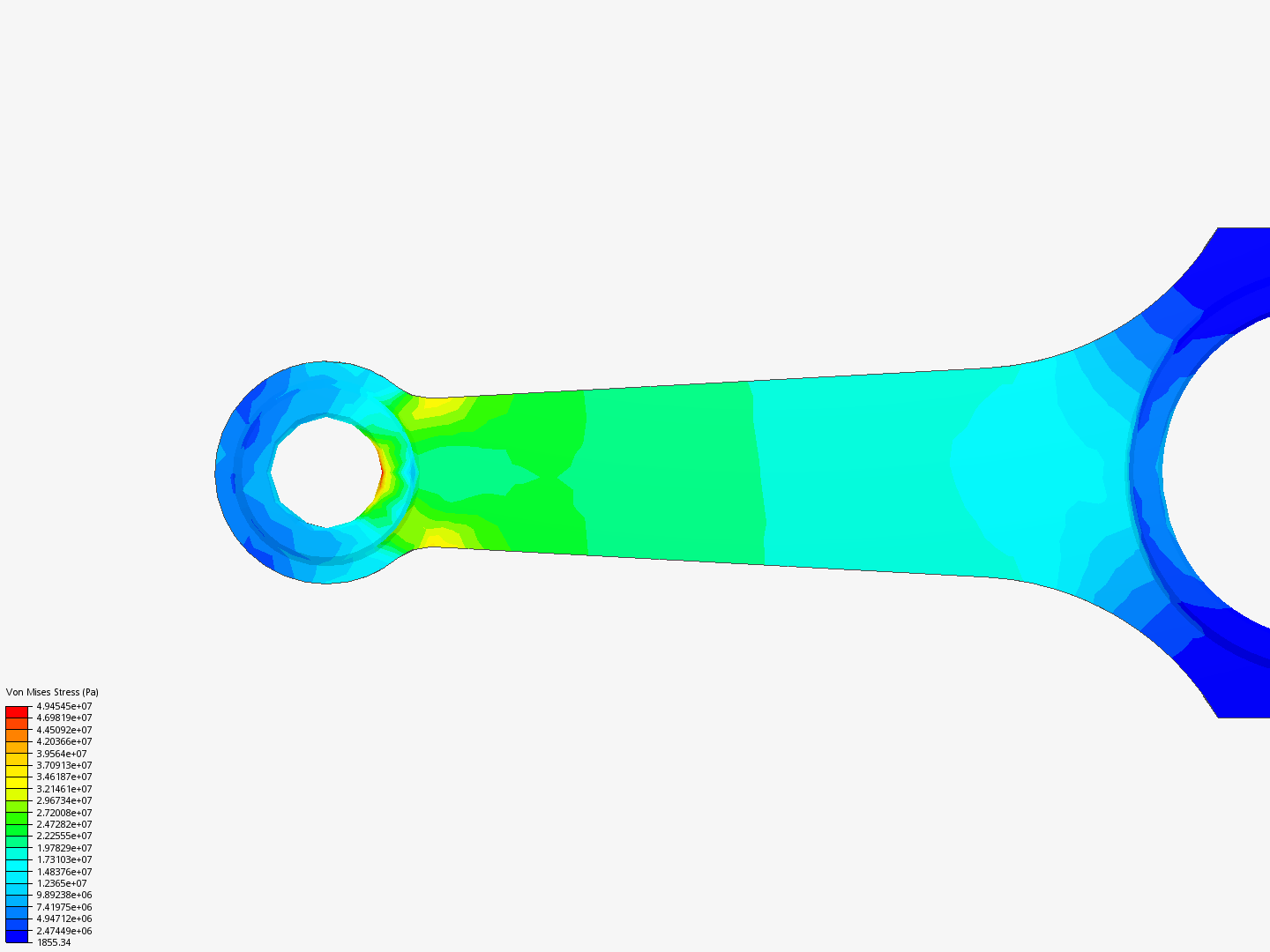 Connecting rod stress analysis image