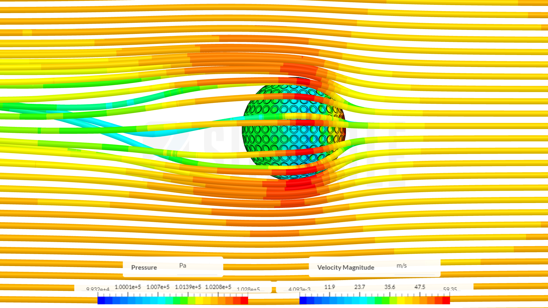 Tutorial: Compressible CFD Simulation on a Golf Ball_1 image