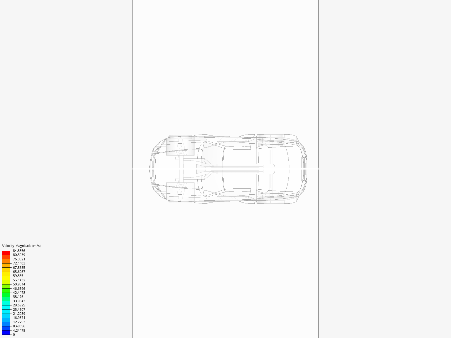 Automobile wind tunnel simulation image