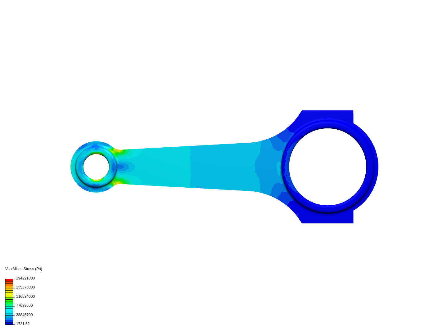 Connecting rod stress analysis image