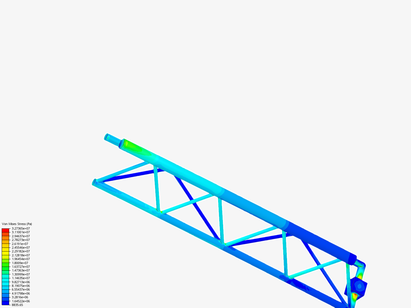 Tutorial - Linear static analysis of a crane image