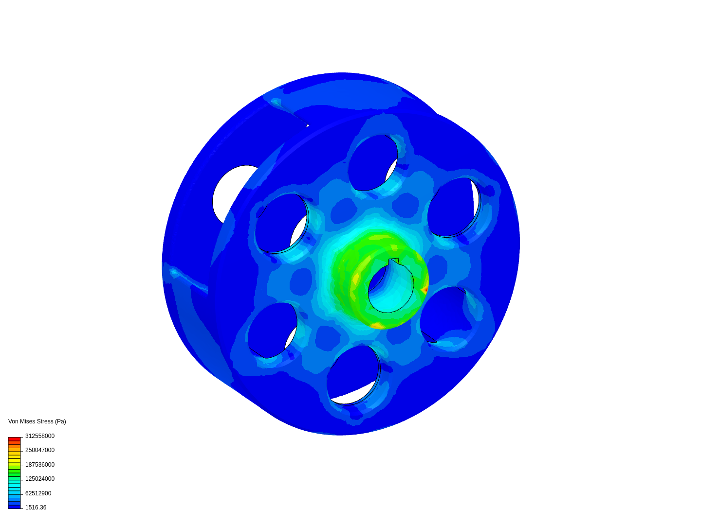 Carrier Disc  and Output Shaft FEA image