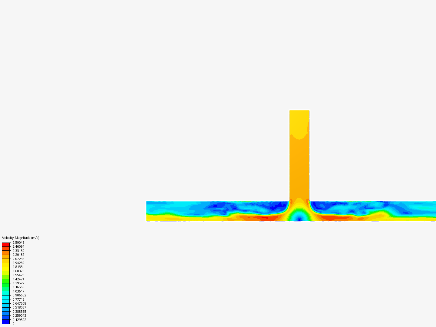 T-junction flow video image