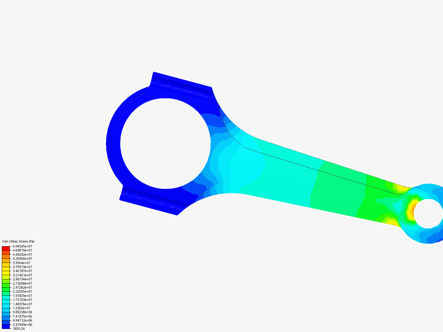 Connecting rod stress analysis image