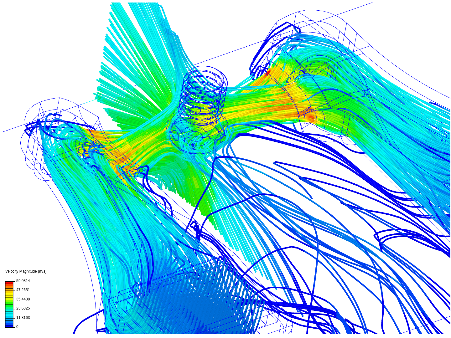 fan duct with divider image