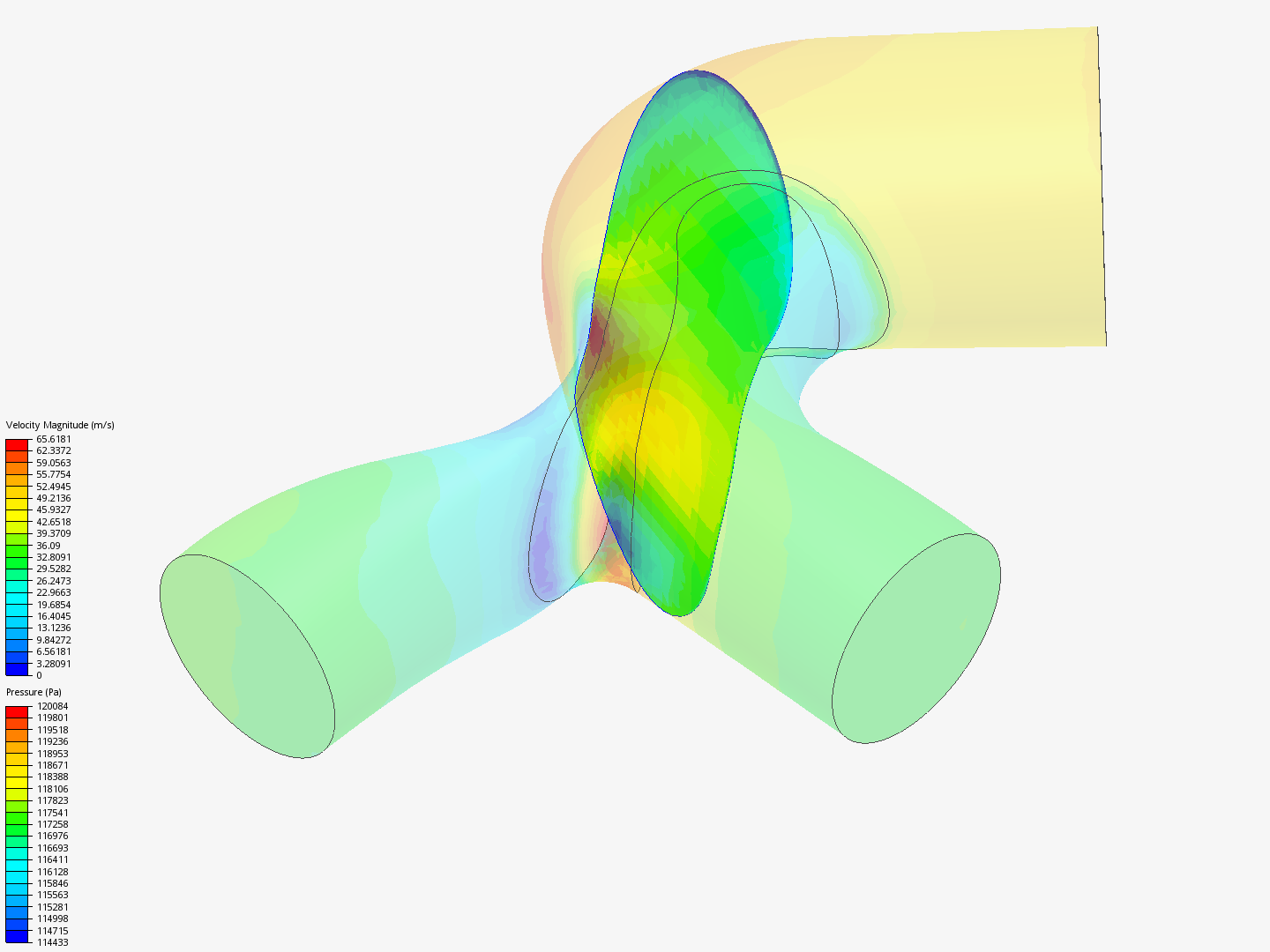 T Outlet CFD Simulation image