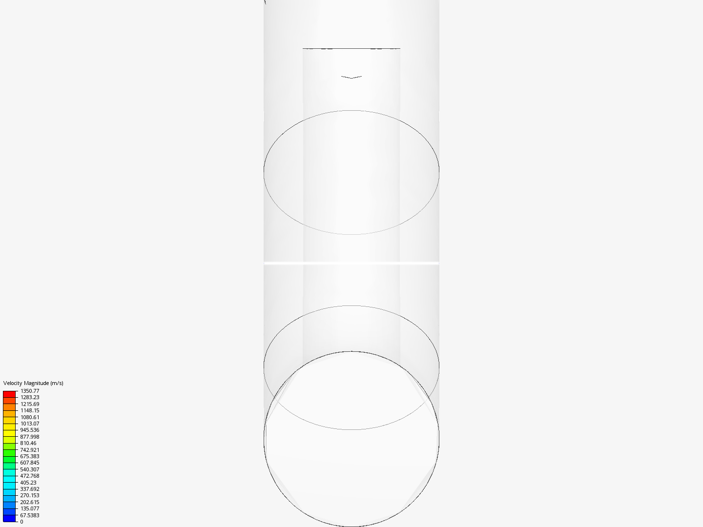 Inlet mixing in a pipe with 45degree elbow image