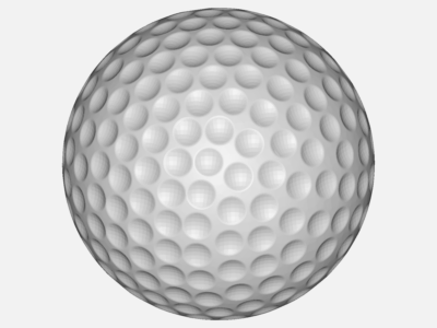 Golf ball external simulation image