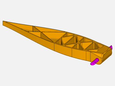 Wingsail Foot Opto 3 SI. Static linear stress analysis. - Copy image