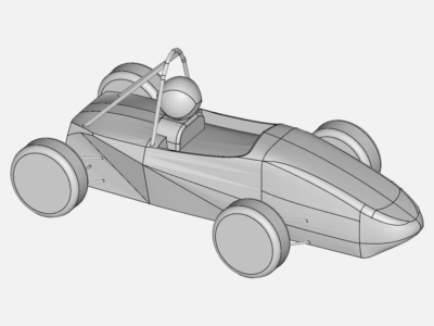 Aerodynamics analysis of a Formula One F1 Race car and post processing image