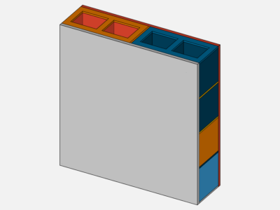 cavity wall with render - coarse mesh image