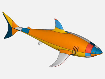 Great white shark hydrodynamics image