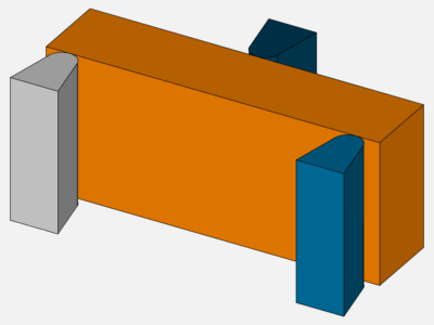 Stresses in a granite block supported and loaded by steel knife edges . image