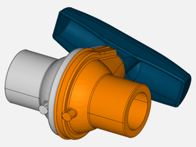 Ball valve simulation with incompressible fluid flow image