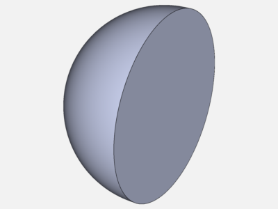 Drag Coefficient on 1/2 sphere image