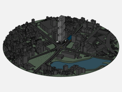 Wind simulation in highrise image