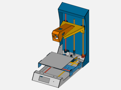 partitioned CAD model-3D printer assembly image