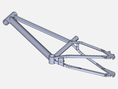 Structural analysis of a bike frame image