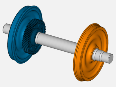 Vibrations of a railway wheel set image