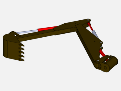 Structural analysis of backhoe image