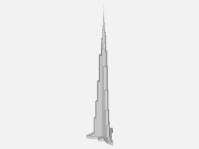 Wind loads on Burj  Khalifa (828m tall) image