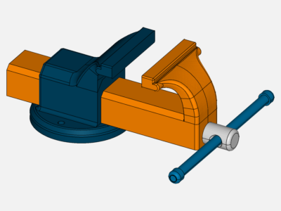 Bench Vise Static Stress Analysis image