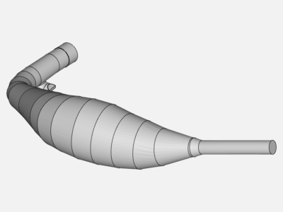 Two Stroke Exhaust CFD with side pipe image