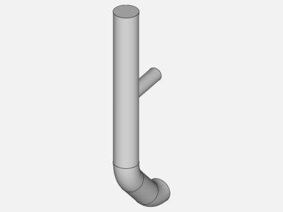 SIMSCALE 2.0 - Exercise-01-Geometry: Incompressible water flow though a pipe junction image