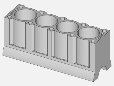 Heat Transfer in 4 cylinder engine block image