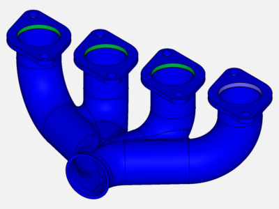 Steady state flow analysis of exhaust manifold image