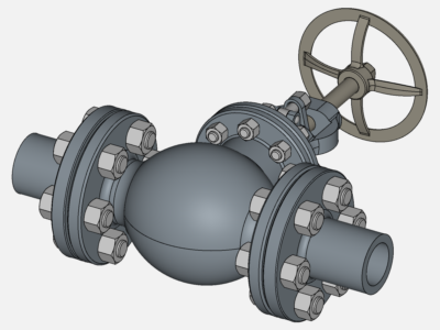 Globe Valve Flow Analysis Geometry image