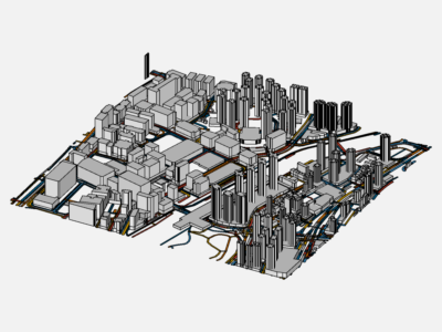 City wind flow study image