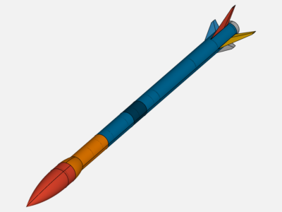 Entire Rocket First CFD image