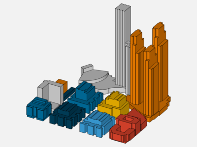 wind around the buildings with 9 m per sec velcoty transient (sam) image