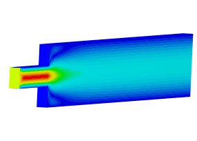 Non-Newtonian Flow in Expansion Channel Validation | SimScale