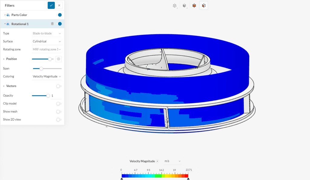 PostProcessing Rotational View Cylinder