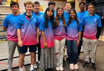 A team picture of RoboCorns, a group of students from USA that focus on robotics