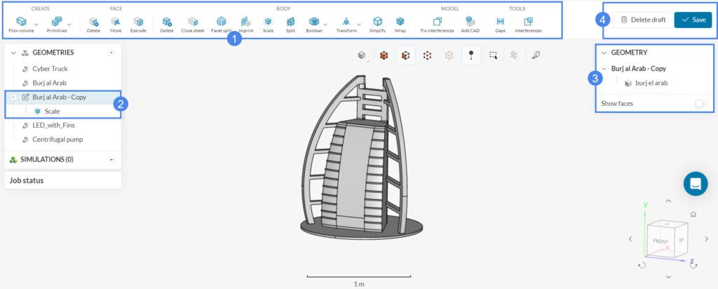 cad mode interface simscale