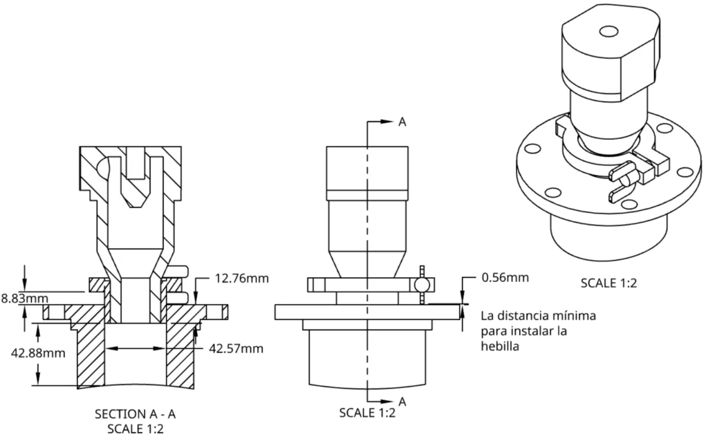 Diagram of a water jet nozzle