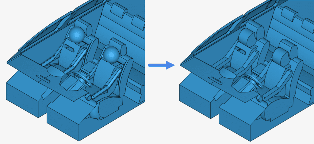 cleaned up geometry for simulation