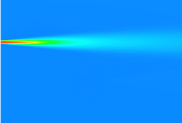 Velocity magnitude contour