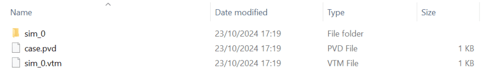 folder with results from a fea simulation to post-process in paraview