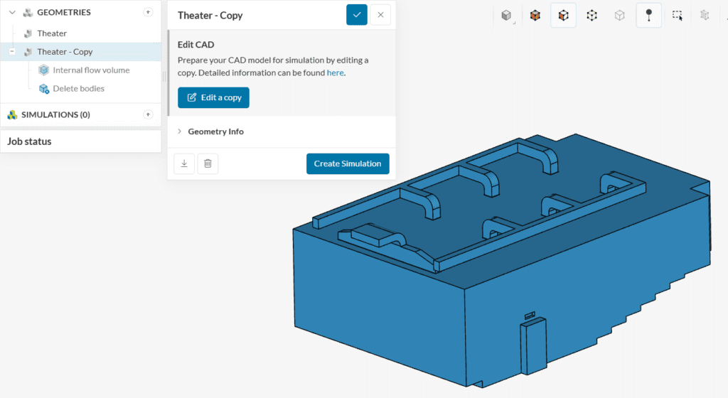 theater room resulting flow region